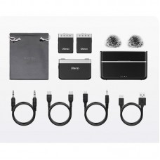 Ulanzi AM18 2.4G Wireless Lavalier Microphone 2TX+1RX Noise Canceling Pickup Mic for Live-streaming/Video Recording
