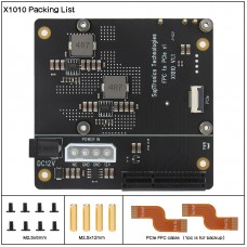 Geekworm X1010 PCIe FFC to Standard PCIe x4 Slot Expansion Board for Raspberry Pi 5 & PCIe Devices