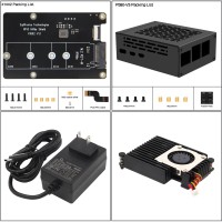 X1002 PCIe to M.2 NVMe SSD Expansion Board + P580 Metal Case + H505 Heatsink + PD27W (US Plug)