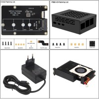 X1002 PCIe to M.2 NVMe SSD Expansion Board + P580 Metal Case + H505 Heatsink + PD27W (EU Plug)