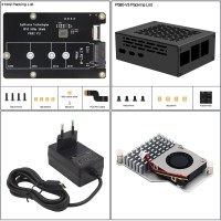 X1002 PCIe to M.2 NVMe SSD Expansion Board + P580 Metal Case + H500 Heatsink + PD27W (EU Plug)