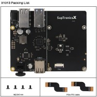 Geekworm X1013 SupTronicsX PCIe to 10-Port USB Expansion Board 9-18V Input & for Raspberry Pi 5