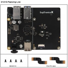 Geekworm X1013 SupTronicsX PCIe to 10-Port USB Expansion Board 9-18V Input & for Raspberry Pi 5