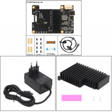 X1009 PCIe to 5-Port SATA Expansion Board + H509 Passive Heatsink + DC 12V 5A Adapter (EU Plug)
