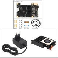 Geekworm X1009 PCIe to 5-Port SATA Expansion Board + H505 Heatsink + DC 12V 5A Adapter (EU Plug)
