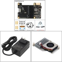 Geekworm X1009 PCIe to 5-Port SATA Expansion Board + Data Cables + H500 Heatsink + Adapter (US Plug)