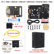 Geekworm KVM-A3 Kit PIKVM V3 HAT Open-Source KVM Over IP (without Power Adapter) for Raspberry Pi 4