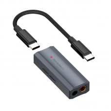 Fosi Audio DS2 Gray Portable Headphone Amplifier DAC Balanced Hifi Audio Decoder + Type-C Cable