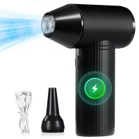 Black L7 Portable Aluminum Alloy Violent Turbo Fan Type-C Charging 90000RPM 45m/s High Speed Brushless Motor