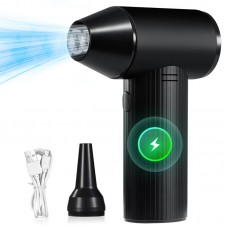 Black L7 Portable Aluminum Alloy Violent Turbo Fan Type-C Charging 90000RPM 45m/s High Speed Brushless Motor