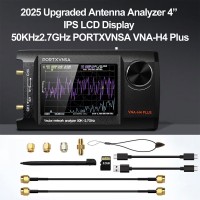 VNA-H4 Plus 50kHz-2.7GHz Portable Handheld Vector Network Antenna Analyzer 4-inch IPS LCD with 32GB SD Card