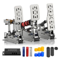 SIMSONN Silvery Plus X Hydraulic Pedal Accelerator+Clutch+Brake Racing Simulation Pedal without Base Plate