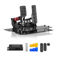 SIMSONN Black Plus X Hydraulic Pedal Accelerator+Brake Racing Simulation Pedal with Base Plate