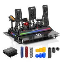 SIMSONN Pro X Ultra Hydraulic Pedals (Accelerator+Clutch+Brake) Racing Game Simulator Pedals with Base Plate and Heel Plate