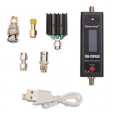 SW-33PLUS Mini VHF/UHF 125-525MHz Standing Wave Power Meter 100W with 4 Connectors and Dummy Load