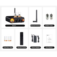 Fosi Audio MC331 4-in-1 HiFi Tube Preamp DAC Headphone Amp Bluetooth Digital Amplifier + 24V Adapter