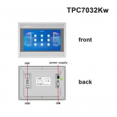 MCGS TPC7032Kw 7" Embedded HMI (K3 White No Ethernet Port) with 192mm × 138mm Cutout & 128MB+128MB