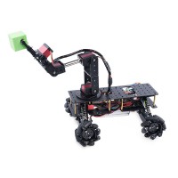 4WD Mecanum Wheel Car Shock-Absorbing Smart Car Chassis Platform (Chassis + 4DOF Robotic Arm)