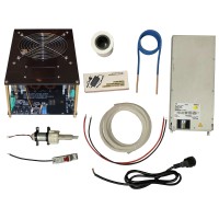3000W Induction Heater Kit with 2.4" Color Screen Power Meter 70mL Crucible and 48V 50A Power Supply