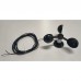 Black Mini Wind Speed Sensor 200KM/H 2-Wire Self Power Generation Air Velocity Transducer