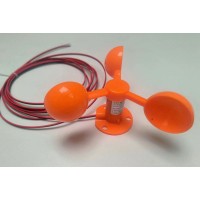 Orange Mini Wind Speed Sensor 200KM/H 2-Wire Self Power Generation Air Velocity Transducer