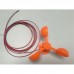 Orange Mini Wind Speed Sensor 200KM/H 2-Wire Self Power Generation Air Velocity Transducer