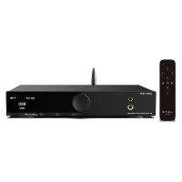 SMSL Black AS400 Power Amplifier 165Wx2 High Power HiFi Audio Decoder Built-in Low Noise MM Vinyl Mic Amplifier