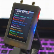 Portable ESP32 Marauder Development Board 1.7.2 Firmware GPS Positioning 2.8-inch Screen with Black 3D-printed Shell