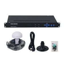 NTP Server Network Time Server 1U Rack Type (2 Network Ports + 20m Mushroom Antenna) for Beidou GPS