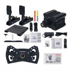 MOZA RACING R12 V2 12Nm Direct Drive Wheel Base + 300mm/11.8" KS Steering Wheel + CRP2 2-Pedal Set