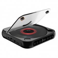 KC-918 Black Bluetooth CD Player Mini Disc Player for CD/CD-R/CD-RW/MP3 Bluetooth & Wired Modes