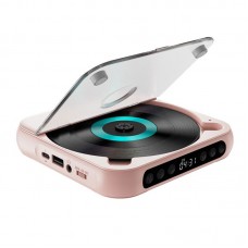KC-918 Pink Bluetooth CD Player Mini Disc Player for CD/CD-R/CD-RW/MP3 Bluetooth & Wired Modes