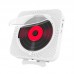 White KC-909 10W Wall-Mounted CD Player Bluetooth CD Player with Speakers Screen Dust Cover & Stand