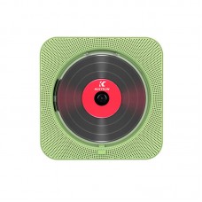 Matcha Green KC-909 10W Wall-Mounted CD Player Bluetooth CD Player w/ Speakers Screen Cover & Stand