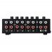 B080 6-IN 2-OUT Audio Switcher RCA Stereo Signal Source Selection Switcher Plug and Play L/R Simultaneous Switch
