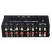 B080 6-IN 2-OUT Audio Switcher RCA Stereo Signal Source Selection Switcher Plug and Play L/R Simultaneous Switch