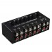 B080 6-IN 2-OUT Audio Switcher RCA Stereo Signal Source Selection Switcher Plug and Play L/R Simultaneous Switch