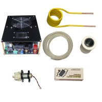 4KW Induction Heater Kit Mainboard + Heating Coil + Water Pump + 12V Power Supply + 70mL Crucible
