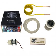 4KW Induction Heater Kit Mainboard + Heating Coil + Water Pump + 12V Power Supply + 150mL Crucible