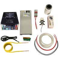 4KW Induction Heater Kit w/ Water Pump + 12V Power Supply + 150mL Crucible + 48V 4000W Power Supply