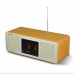 Amoi D-200 Dual Electronic Tubes Leather HiFi Speaker Retro Desktop Bluetooth5.0 Audio Speaker Built-in FM Receiving Module