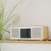 Amoi D-200 Dual Electronic Tubes Leather HiFi Speaker Retro Desktop Bluetooth5.0 Audio Speaker Built-in FM Receiving Module