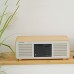 Amoi D-200 Dual Electronic Tubes Leather HiFi Speaker Retro Desktop Bluetooth5.0 Audio Speaker Built-in FM Receiving Module