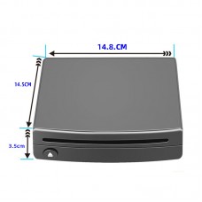 Black Vehicle-mounted External DVD Player Universal USB Home CD Player Support for Android Large Screen Navigation