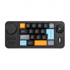 Black Mini Programmable 19-Button Onboard Macro Keyboard Mechanical Red Switch Keyboard with Colorful Light Effects
