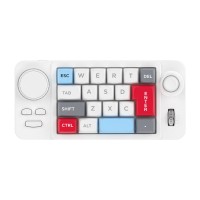 White Mini Programmable 19-Button Onboard Macro Keyboard Mechanical Red Switch Keyboard with Colorful Light Effects