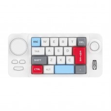 White Mini Programmable 19-Button Onboard Macro Keyboard Mechanical Red Switch Keyboard with Colorful Light Effects
