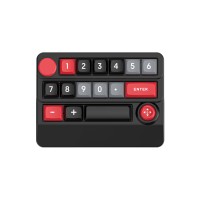 Black W909 Wireless Three-mode Bluetooth Digital Keyboard Mechanical Gaming Keyboard with Joystick Support Macro Definition