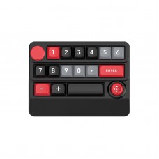 Black W909 Wireless Three-mode Bluetooth Digital Keyboard Mechanical Gaming Keyboard with Joystick Support Macro Definition