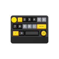 Yellow W909 Wireless Three-mode Bluetooth Digital Keyboard Mechanical Gaming Keyboard with Joystick Support Macro Definition